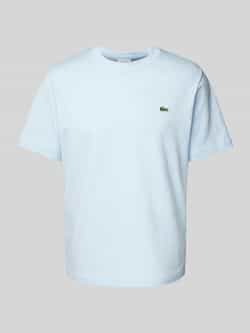 Lacoste Klassieke Katoenen Gebreide Tee Lichtroze Blue Heren