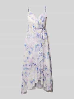 Jake*s Cocktail Midi-jurk met volants en strikceintuur