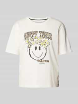 Marc Cain Biologisch katoenen T-shirt White Dames