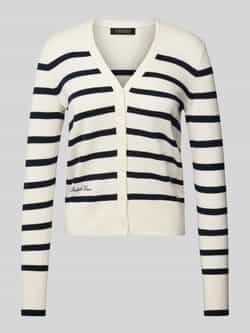 Lauren Ralph Lauren Gebreide cardigan met labelstitching model 'DENZEL'