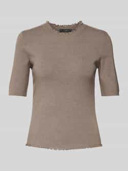 Oui Gebreid shirt met ronde hals