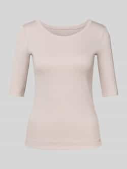 Marc Cain T-shirt van katoenmix met logo-applicatie