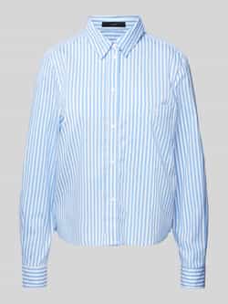 Oui Blouse met streepmotief en borstzak