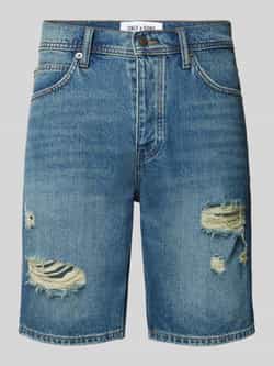 Only & Sons Korte regular fit jeans in destroyed-look model 'EDGE'