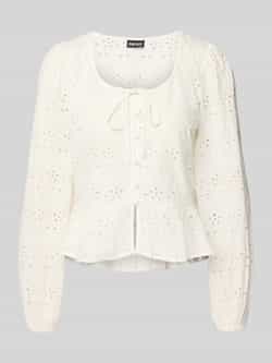 Pieces Relaxed fit blouse met lange mouwen van puur katoen model 'FARMORINE'