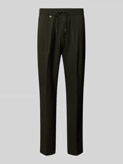 Antony Morato Regular fit bandplooibroek met elastische band