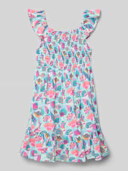 Happy Jurk van viscose met smokdetails