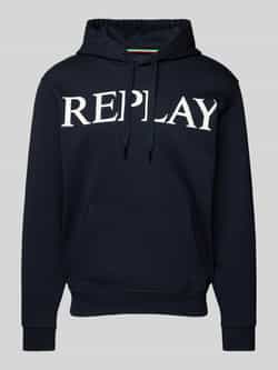Replay Hoodie met Stijl Blue Heren