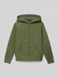 Polo Ralph Lauren Teens Regular fit sweatjack met logostitching model 'Tops'