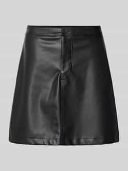 Tom Tailor Denim Licht uitlopende rok in leerlook met knoopsluiting