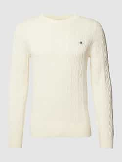 Gant Gebreide pullover van katoen met labeldetail