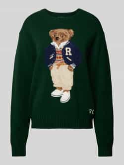 Polo Ralph Lauren Gebreide pullover met motiefstitching model 'PREP BEAR'