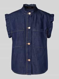 MORE & MORE Regular fit jeansblouse met ruches