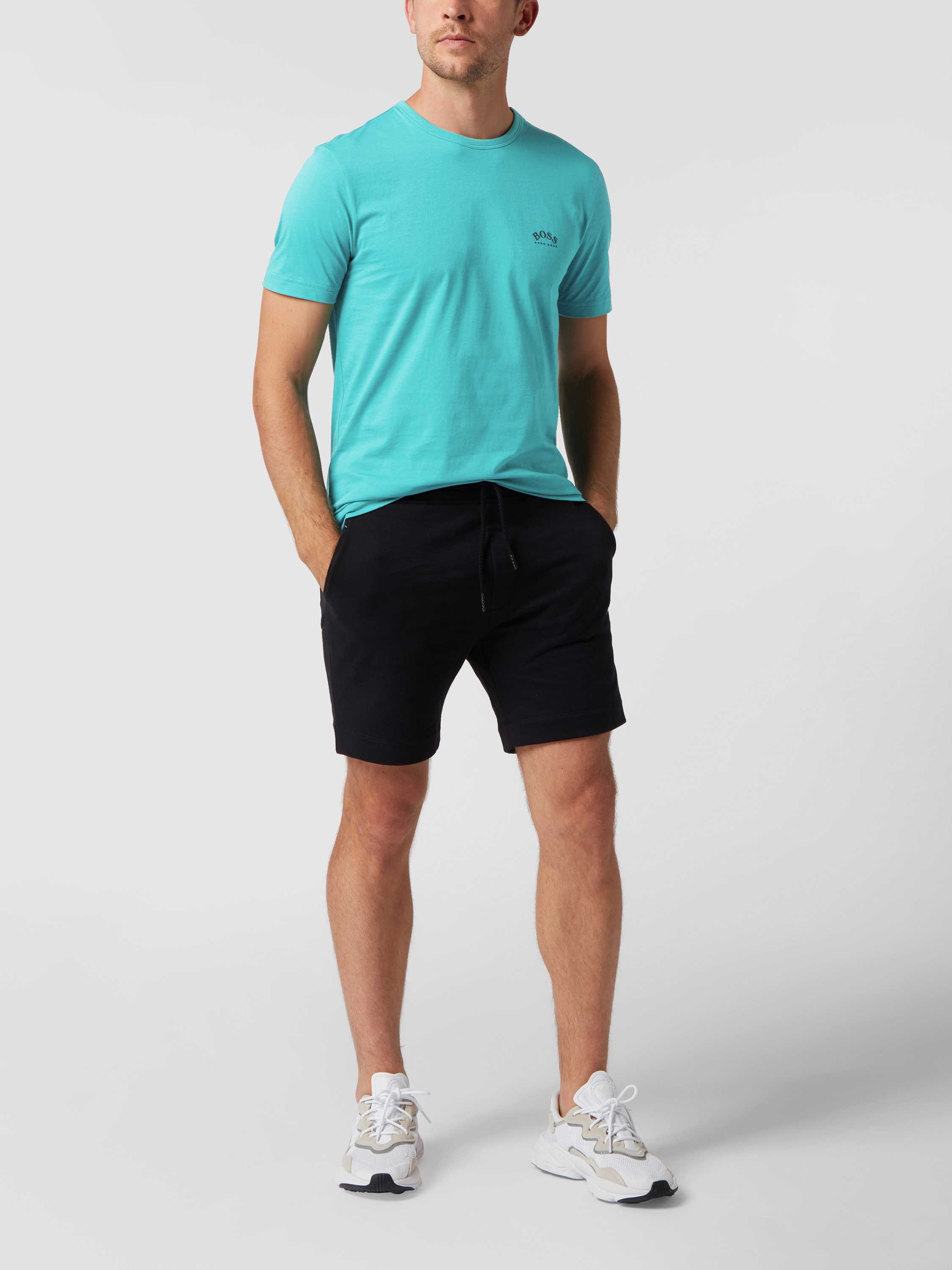schedel Regeneratie kleding stof BOSS Athleisurewear T-shirt van puur katoen, model 'Tee Curved' in  smaragdgroen online kopen | P&C