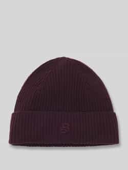Boss Beanie van een mix van wol en kasjmier model 'LEAH'