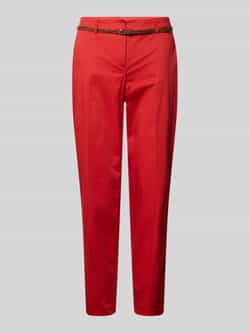 Christian Berg Woman Slim fit stoffen broek met verkort model