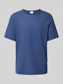 SELECTED HOMME Heren Polo's & T-shirts Slhjoseph Pique Ss O-neck Tee Blauw