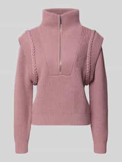 Copenhagen Muse Gebreide pullover met opstaande kraag en ritssluiting model 'YARI'