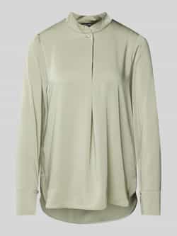 Marc Cain Blouse met opstaande kraag en ruches Green Dames