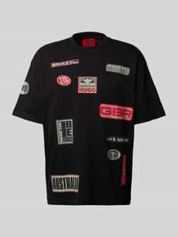 HUGO Regular fit T-shirt met ronde hals model 'Druve'