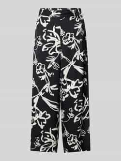 S.Oliver BLACK LABEL Stoffen broek van viscose met all-over motief