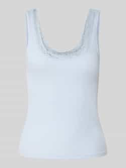 Gina Tricot Top met bandjes in riblook met kant
