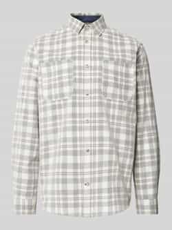 Tom Tailor Regular fit vrijetijdsoverhemd van puur katoen met corduroy ruitmotief