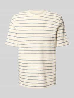 SELECTED HOMME Heren Polo's & T-shirts Slhdjango Stripe Ss O-neck Tee Blauw