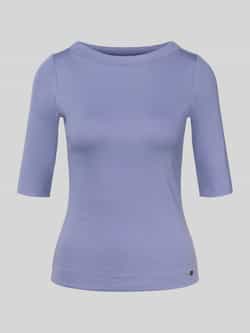 Marc Cain T-shirt van katoenmix met logo-applicatie