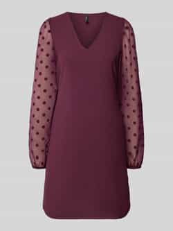 Vero Moda Soepele cocktailjurk met semi-transparante mouwen model 'ALVA'