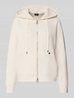 Joop! Sweatjack met labeldetail en tweewegsritssluiting