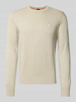 Boss Orange Regular fit pullover van een mix van katoen en kasjmier model 'KANOVANO'