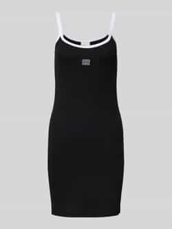 Gestuz Mini-jurk in riblook met labelstitching