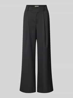 MOS MOSH Wide leg stoffen broek met bandplooien model 'Evine Scarla'