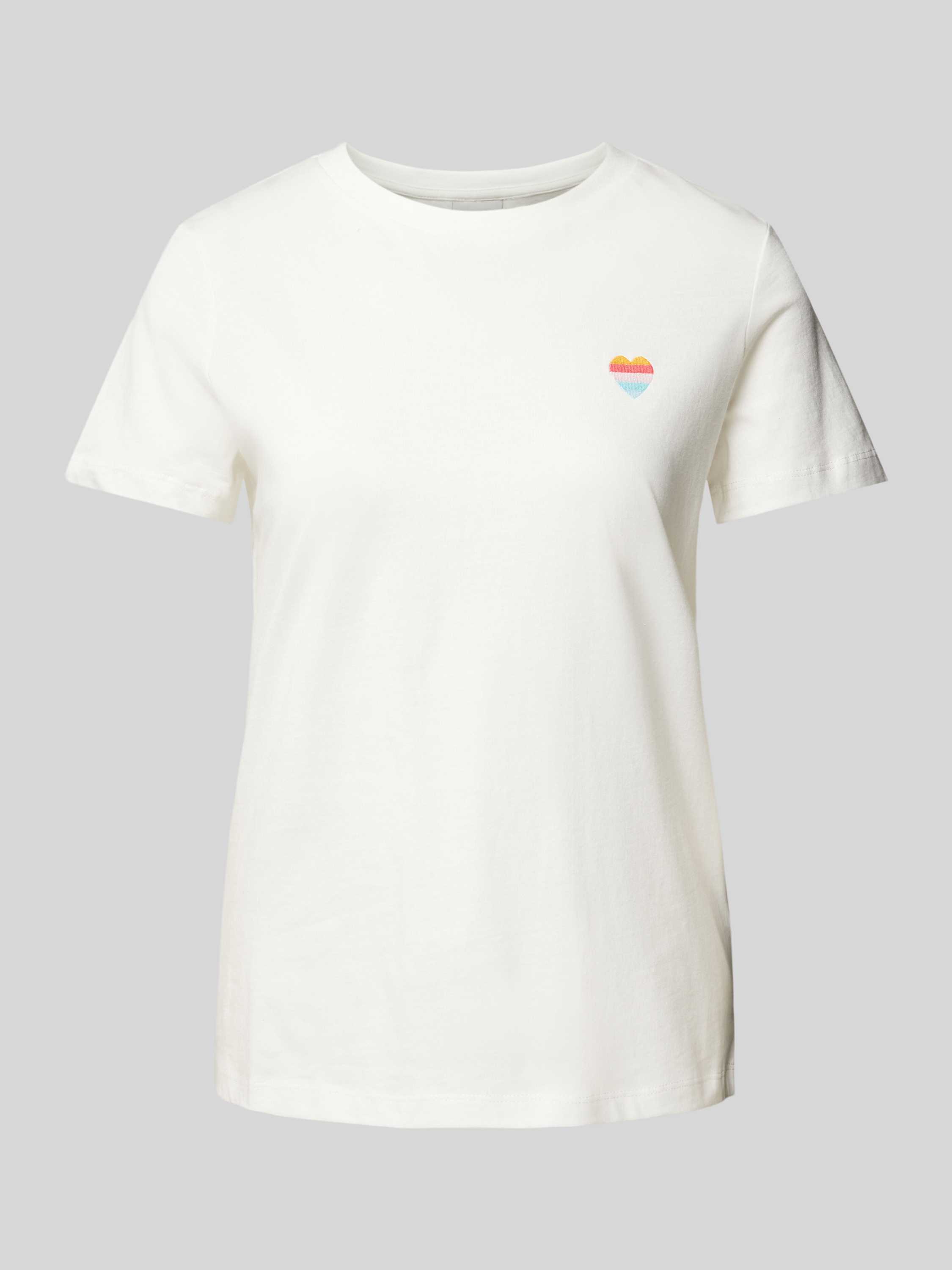 Ichi T-shirt met motiefstitching model 'CAMINO'