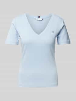 Tommy Hilfiger T-shirt SLIM CODY V-NK SS met geborduurd logo