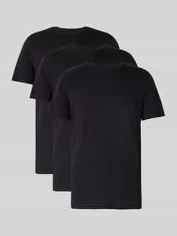Selected Homme Regular fit T-shirt van puur katoen in een set van 3 stuks