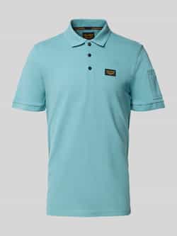 PME Legend Regular fit poloshirt met labelpatch model 'TRACKWAY'