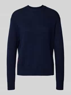 Polo Ralph Lauren Geribbelde Katoenen Crew-Neck Sweater Blue Dames