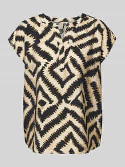 Soyaconcept Geometrische Print V-Hals Shirt Multicolor Dames