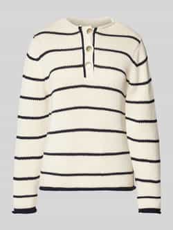 BRAX Gebreide pullover met korte knoopsluiting