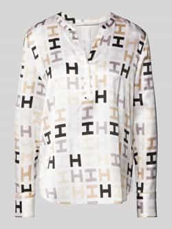 Herzensangelegenheit Regular fit zijden blouse met tuniekkraag