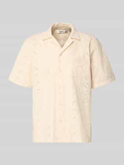 Forét Relaxed fit vrijetijdsoverhemd met broderie anglaise model 'LEO PAISLEY'