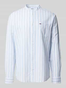 TOMMY JEANS Overhemd met lange mouwen TJM MAO STRIPE LINEN BLEND SHIRT