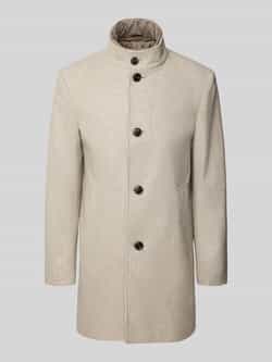 JOOP! Collection Lange jas van wolmix met opstaande kraag model 'Maico'
