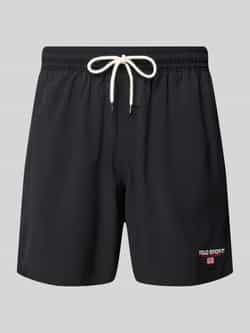 Polo Sport Relaxed fit zwembroek met labelstitching model 'TRAVLER'
