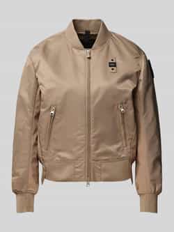 Blauer Usa Bomberjack met ritszakken model 'LAURIE'