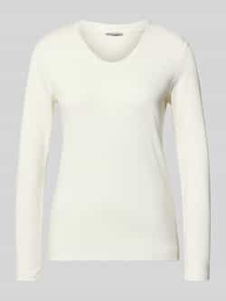 MORE & MORE Shirt met lange mouwen en V-hals
