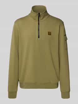 PME Legend Sweatshirt met schipperskraag en labeldetail