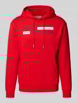 Tom Tailor Denim Regular fit hoodie met katoen en labelprint